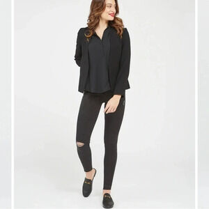 SPANX Vintage Distressed Ankle Skinny Jeans In Vintage Black